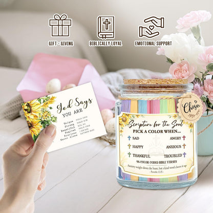 Regine Switzerland Inspirational Bible Verse Jar - Meaningful Religious Gift for Mom | Prayer Jar with Scriptures