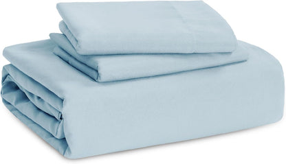 Bedsure Sky Blue Duvet Cover Set - Extra Soft Prewashed Cotton-Like Polyester | Twin/Twin XL Size, 2 Pieces