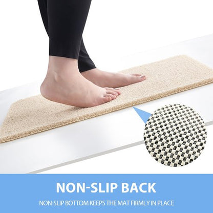 Hargiis Non-Slip Bathtub Mat, Anti Slip Shower Mat, Fast Drying Bathtub Mats, Foot Scrubber Mat, Anti Slip Mat for Tub, Floor, Bathroom, Kitchen, Home, Hotel (Beige 40"×28")