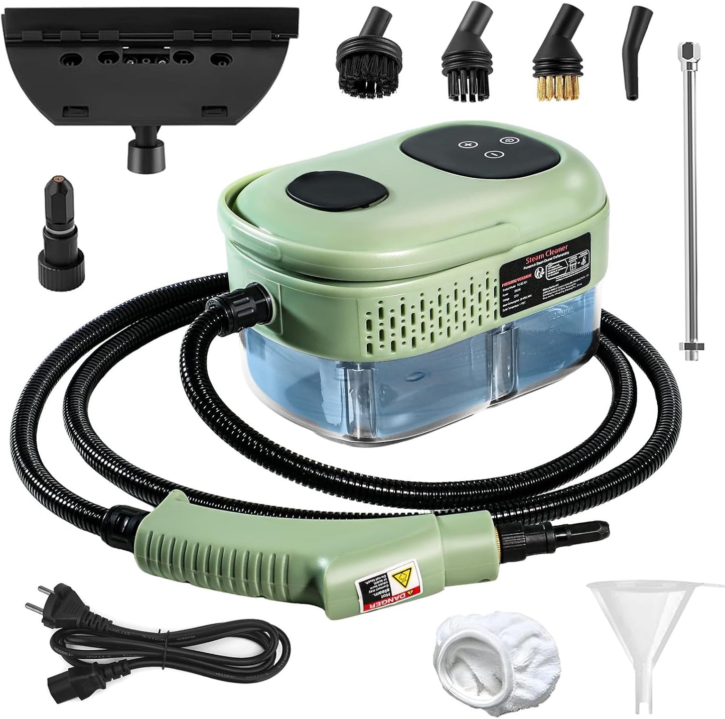 Skiennix Steam Cleaner - High Pressure Handheld Steamer with 11 Accessories | 15s Heat-Up, Adjustable Handle