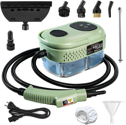 Skiennix Steam Cleaner - High Pressure Handheld Steamer with 11 Accessories | 15s Heat-Up, Adjustable Handle