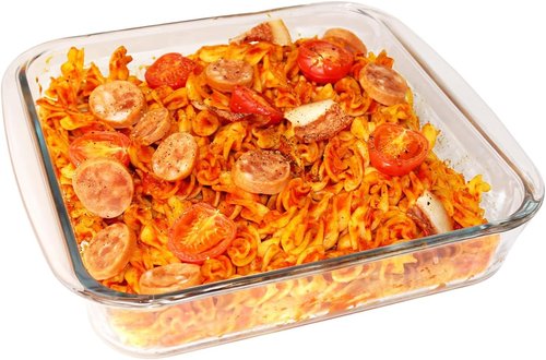 8×8in Square Glass Baking Dish by [Brand Name] - 1.6QT Oven Safe Baking Pan for Delicious Meals