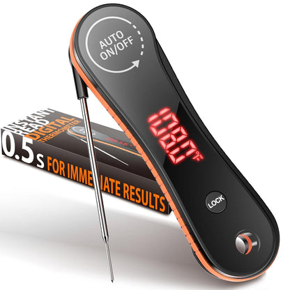 Skiennix Digital Meat Thermometer - Instant Read in 0.5 Seconds | ±0.5°F Accuracy, Waterproof Design