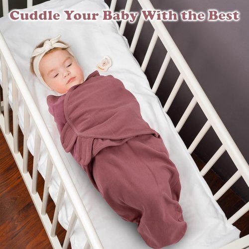 Bublo Baby Newborn Swaddle Sleep Sacks - Infant 0-3 Months, Swaddles for Newborns Baby Girls Boys, 100% Organic Cotton Nursery Swaddling Blankets (3-Pack)