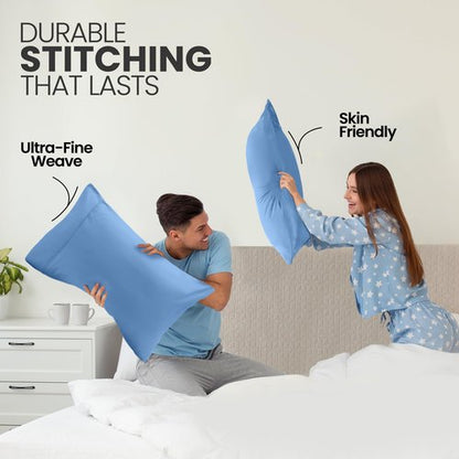 Utopia Bedding Pillow Cases Standard Size 2-Pack – Soft Brushed Microfiber – Envelope Closure – Perfect for Hospitals, Hotels, Guest Rooms – Oeko-TEX Certified, 20x26 Inches (Dutch Blue)