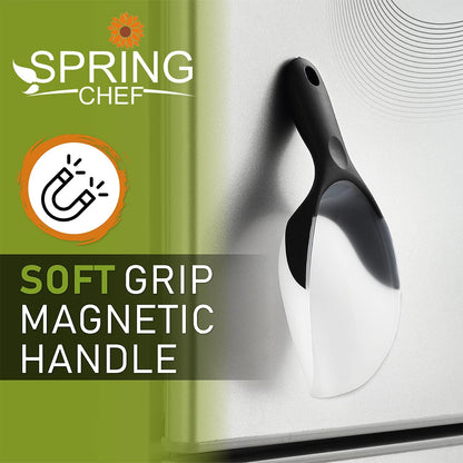 Spring Chef Premium Ice Cream Scoop - Magnetic Design & Ergonomic Handle - Black Bundle