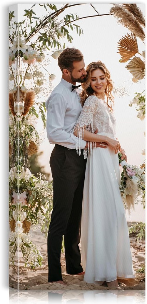 Custom Canvas Prints by [Brand Name] - Personalized Photo Wall Art for Weddings, Family, and Pets | 16x36 Wrapped Frame