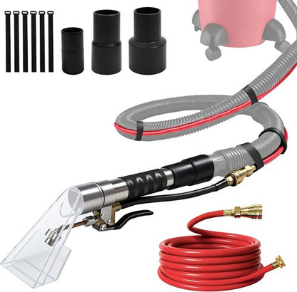 Happy Tree Shop Vac Hose Kit - Universal Fit Adapter for Wet-Dry Extraction | 25 Feet Water Hose for Upholstery & Auto Detailing