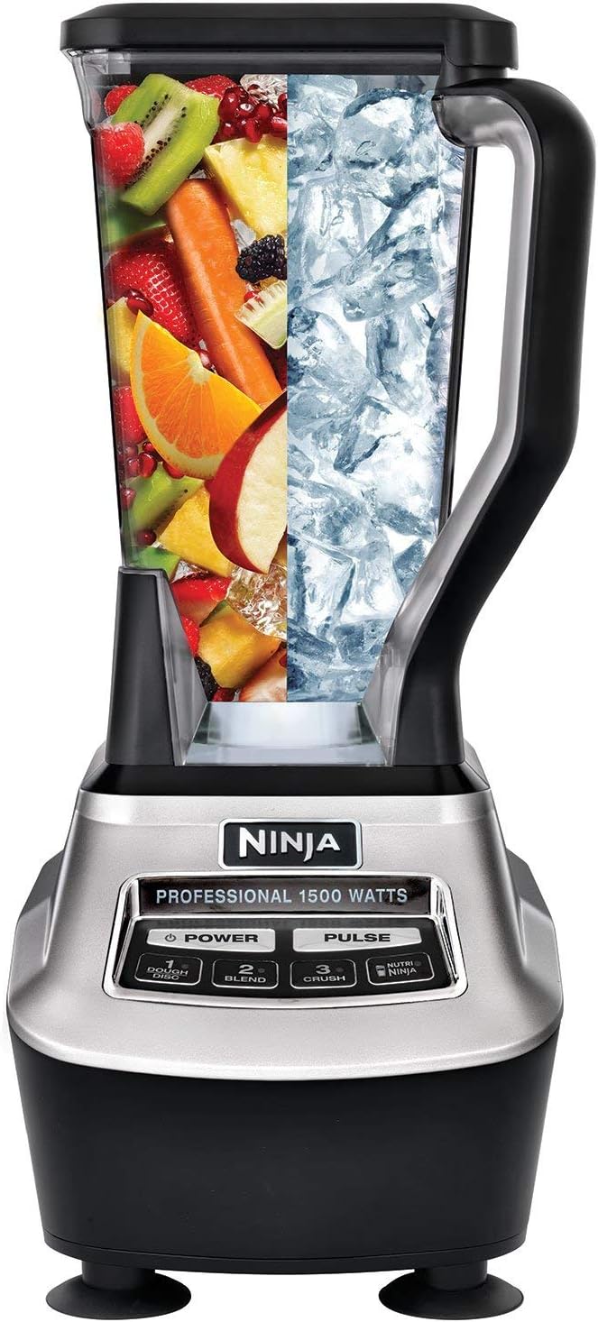 Ninja BL773CO Food Processor Blender - Powerful 67 Oz Capacity - Sleek Black Finish (Renewed)