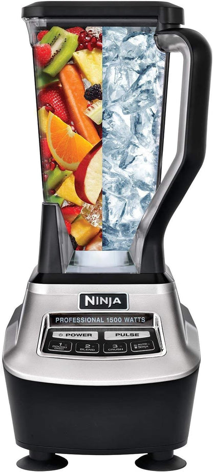 Ninja BL773CO Food Processor Blender - Powerful 67 Oz Capacity - Sleek Black Finish (Renewed)