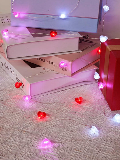Skiennix Heart Fairy Lights - 10FT 30 LED Battery Operated String Lights | Waterproof for Indoor & Outdoor Valentine's Decor