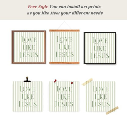 LARTSFRO Coquette Wall Art Decor - Inspirational Bible Verse Posters | Sage Green Bow Design, 10x10 Inch Set of 4