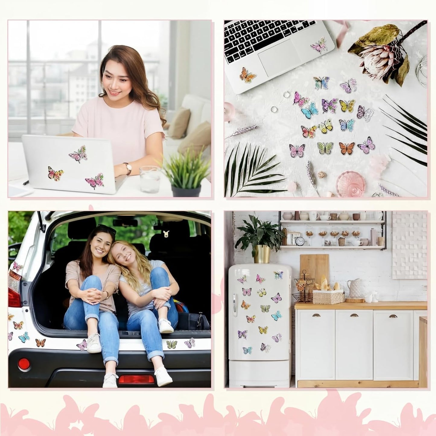 Umigy Butterfly Diamond Art Magnets Kit - 16 Pcs DIY Gem Art for Home Fridge Decor | Spring Crafts