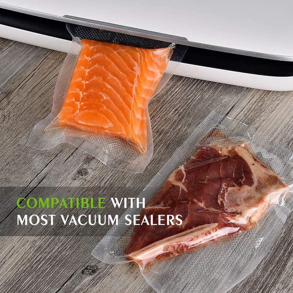 Vacuum Sealer Bags - Commercial Grade BPA-Free Rolls | 6 Pack: 3 Rolls 11" x 20' & 3 Rolls 8" x 20' - Durable Sous Vide Food Storage