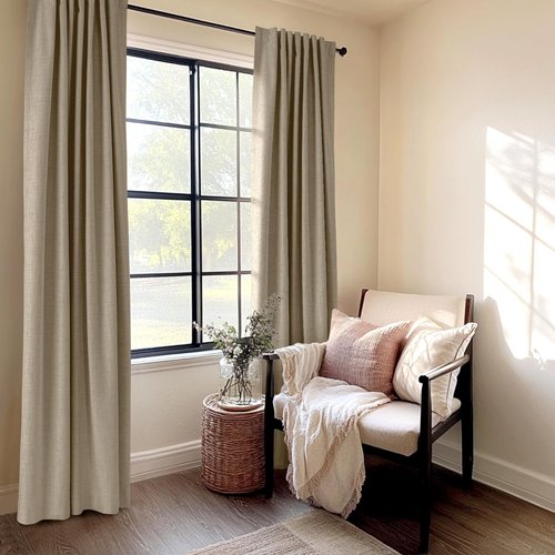 100% Blackout Shield Linen Blackout Curtains for Bedroom 84 Inches Long, Back Tab/Rod Pocket Living Room Drapes, Thermal Insulated Blackout Curtains 2 Panels Set, 50" W x 84" L, Plaza Taupe