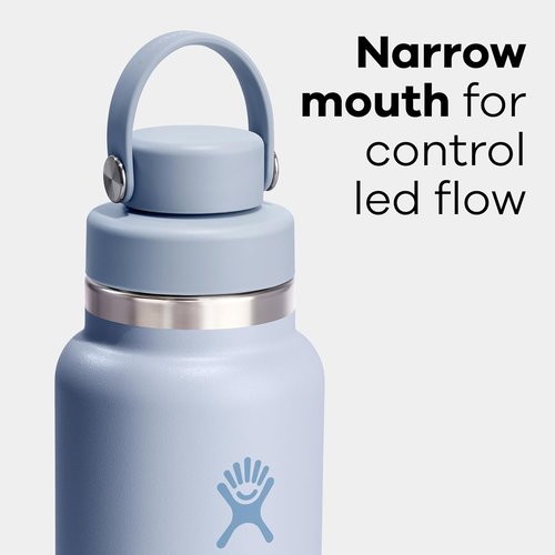 Hydro Flask Water Bottle - Insulated Stainless Steel - Wide Mouth Flex Chug Lid, Non Spill, Leakproof in 24 Oz Nectar Orange