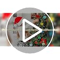 24pcs Iridescent Crystal Ornaments for Christmas Tree & Holiday Decor - Round & Flower Shaped