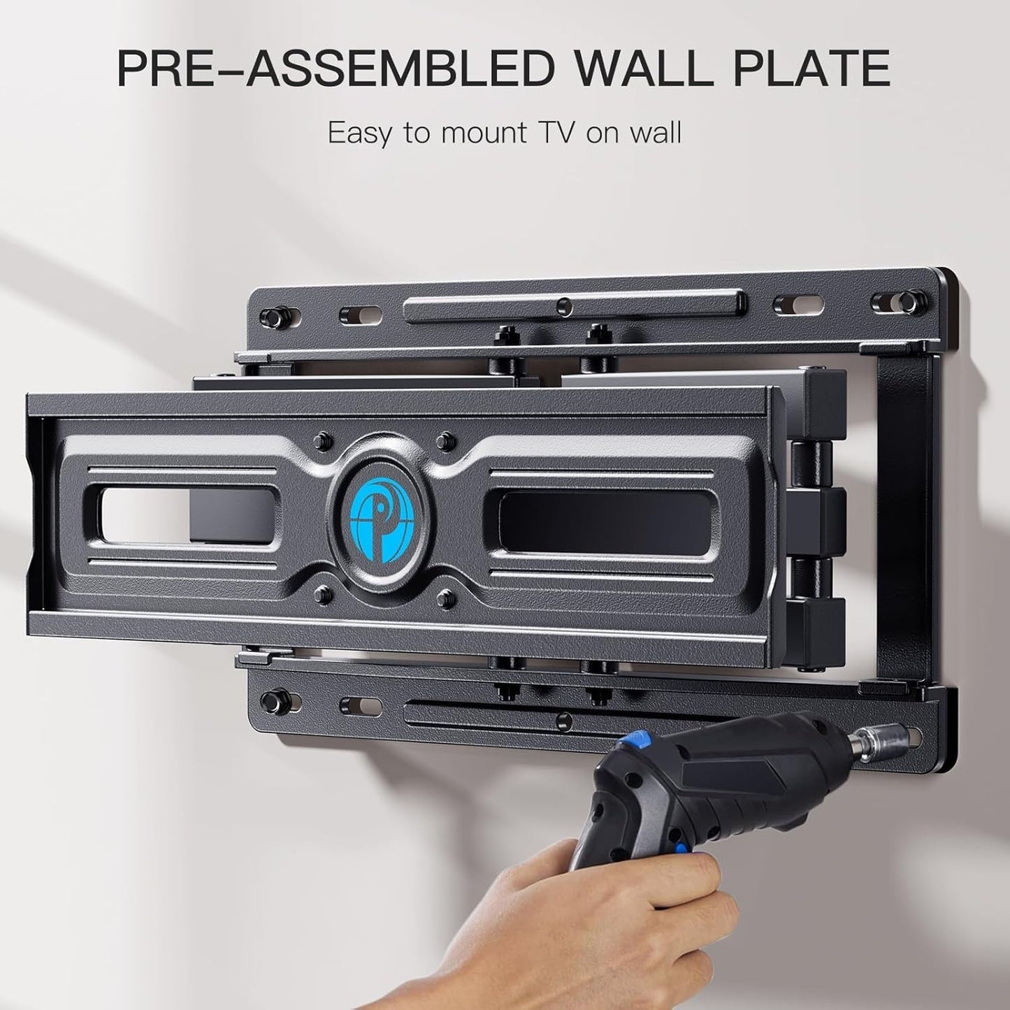 Pipishell Full Motion TV Wall Mount - Fits 26-65 Inch TVs Up to 99 lbs | Dual Arms, Swivel & Tilt