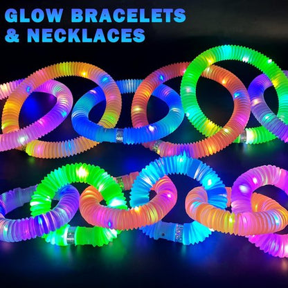 Glow Sticks | 48 PCS Glow in the Dark Bracelets & Necklaces - Perfect Party Favors for Kids