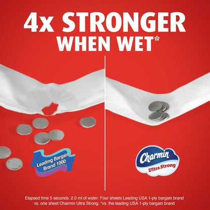 Charmin Ultra Strong Toilet Paper - 6 Mega Rolls (24 Regular) | 2-Ply, Soft & Durable
