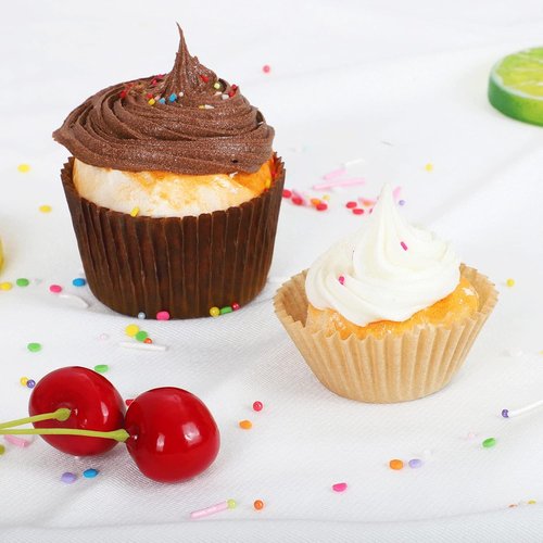 Caperci Mini Cupcake Liners - 500 Count Greaseproof Muffin Wrappers | No Smell, Perfect for Baking