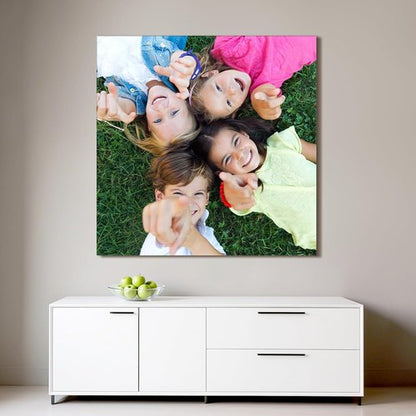 Custom Canvas Prints - Personalized Photo Wall Art for Weddings, Family, Pets | 16x16 Wrapped Frame