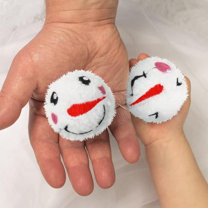 Skiennix 48-Piece Christmas Snowball Set - 2.4-Inch Plush Snowman Indoor Decorations | Winter Decor