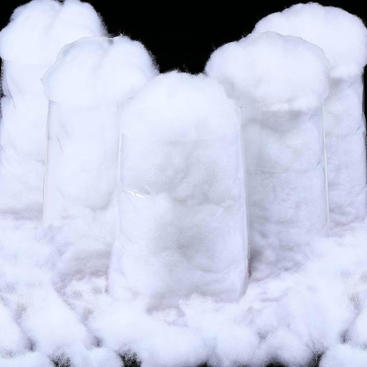 Shappy Artificial White Cloud Fiber | 105.82 Ounce Fluffy Snow Decoration for Christmas Decor