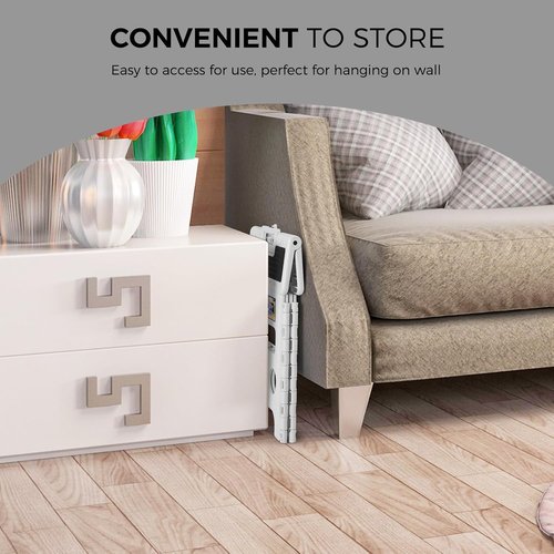ACKO Folding Step Stool - 13" Heavy Duty Design for Adults & Kids | Versatile White Kitchen & Garden Use