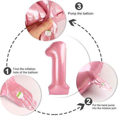 Pastel Pink Number 13 Balloon by [Brand Name] - 40 Inch Foil Balloon for Birthday & Wedding Decorations