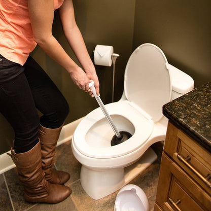 Kleen Freak 23-in. Heavy-duty Toilet Plunger with Twister Caddy 3019000, Versatile Bathroom Accessory Set and Apartment Must-have, Toilet and Plunger for Bathroom with Toilet Caddy