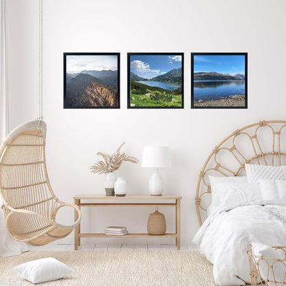 JCJMY 12x12 Inch Picture Frame - Versatile Horizontal & Vertical Wall Display | Shatter-Resistant Plexiglass, Black