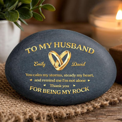 Thank You For Being My Rock Personalized Decorative Stone