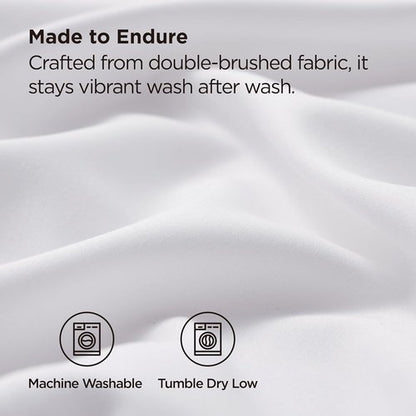 Bedsure Queen Pillow Cases - Super Soft White Brushed Microfiber, 2 Pack, 20x30 Inches, Wrinkle & Fade Resistant