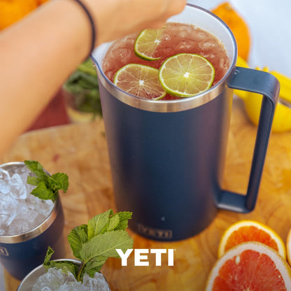 YETI Rambler 64 oz Pitcher, Vacuum Insulated, Stainless Steel with MagSlider Lid, White