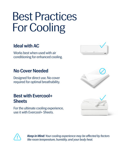 REST® Evercool® Cooling Comforter, Full/Queen, Blanket for Hot Sleepers, All Season Bedding to Keep Cool for Night Sweats, Breathable Lightweight Blanket, 90"x90" Inches, Arctic White
