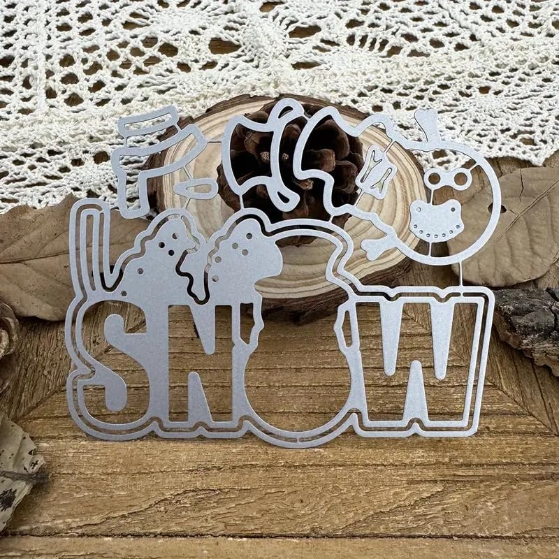 Let It Snow Snowman Metal Die Cuts for Card Making Christmas Scrapbooking