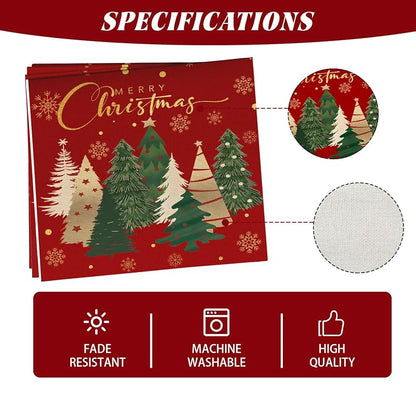 Christmas Tree Table Runner - 13 x 72 in, Polyester, Farmnall - Variation: Christmas Tree 2