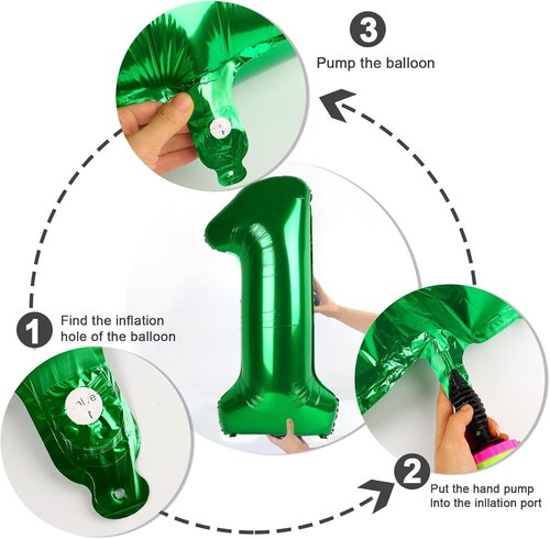 Big 23 Balloons - 40 Inch Dark Green Number Balloons for Birthday, Wedding, Graduation Celebrations