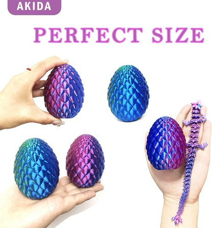 Dragon Egg Fidget Toy - 3D Printed Mystery Dragon Eggs | 2 Pack for Easter Basket Stuffers