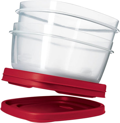 Rubbermaid Easy Find Lids Food Storage Containers - 18-Piece Set in Racer Red for Effortless Organization