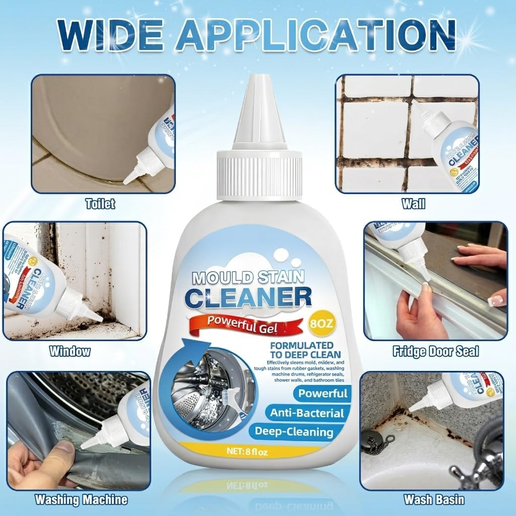Skiennix Home Remover Gel - 8 Fl Oz Washing Machine Cleaner for Grout, Caulk & Bathroom Surfaces