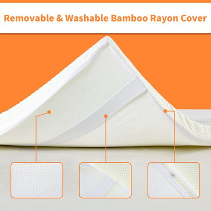 HOMBYS Memory Foam Massage Bed Mattress Topper with Removable Cover, Massage Table Mattress Topper with Elastic Bands, Non-Slip Lash Bed Cushion Only (Bed Not Included) 73"x24"x3"