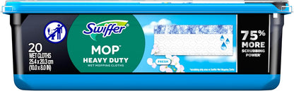 Swiffer Heavy Duty Mop Refills - Multi-Surface Cleaning Cloths with Fresh Outdoor Scent | 20 Count