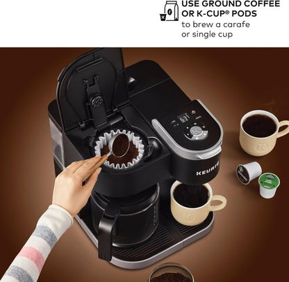 Keurig K-Duo Coffee Maker - Single Serve & Carafe Brewing, 60oz Reservoir, Programmable, Black