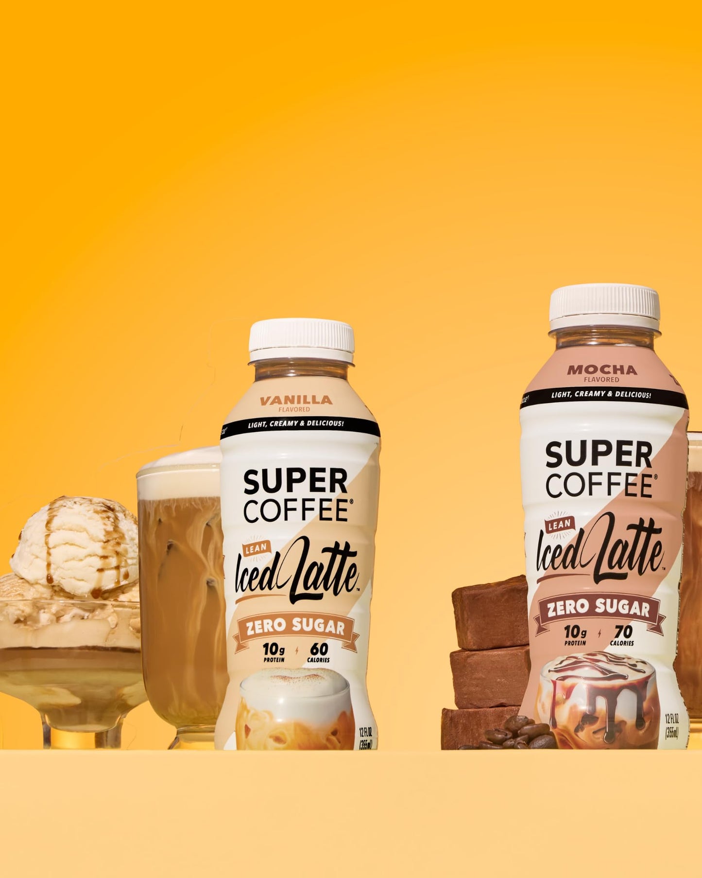 Super Coffee, Ready To Drink Iced Coffee, Vanilla Latte (12 Ounce Bottles, Pack of 12) - Low Net Carbs, No Added Sugar, Keto Friendly, 10g of Protein, Low Calorie, Protein Coffee