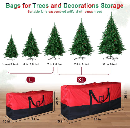 Christmas Tree Storage Bag - Heavy-Duty Waterproof Design for 9 Ft Trees | Reinforced Handles & Dual Zippers