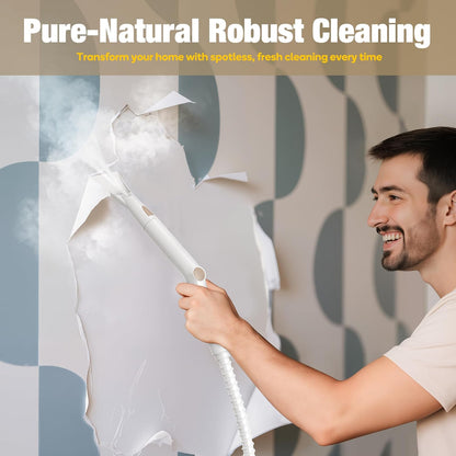 Newbealer Handheld Steamer - Multi-Purpose Steam Cleaner with 12-Piece Accessory Kit | Stainless Steel Boiler, Max 5 Bar Pressure