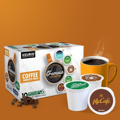Keurig Famous Favorites Variety Pack - Single-Serve K-Cup Pods | 10 Count for Coffee Lovers