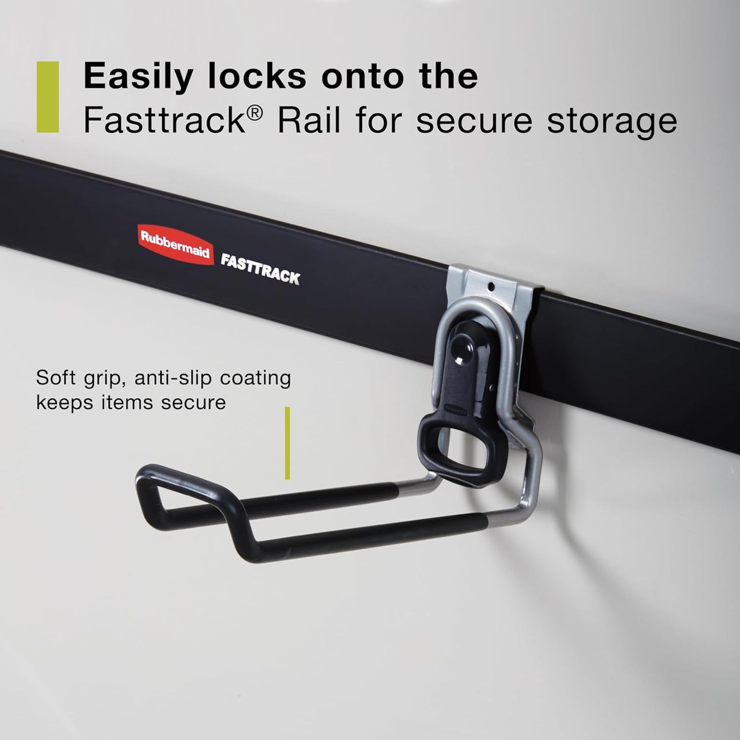 Rubbermaid FastTrack Ladder Hook - Heavy-Duty Wall Mount Organizer for Garage & Shed Storage